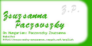 zsuzsanna paczovszky business card